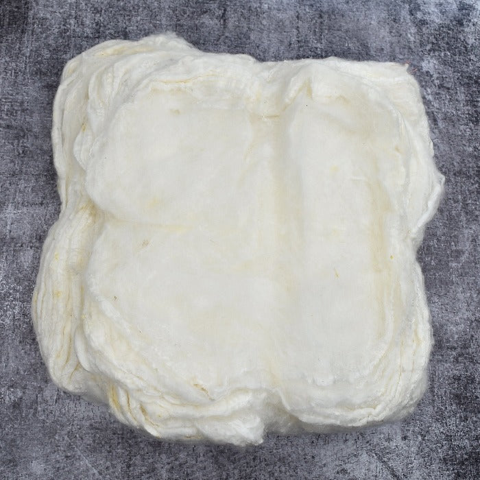 Mulberry Silk Hankies for Spinning and Felting Undyed| Silk Hankies | Sally Ridgway | Shop Wool, Felt and Fibre Online