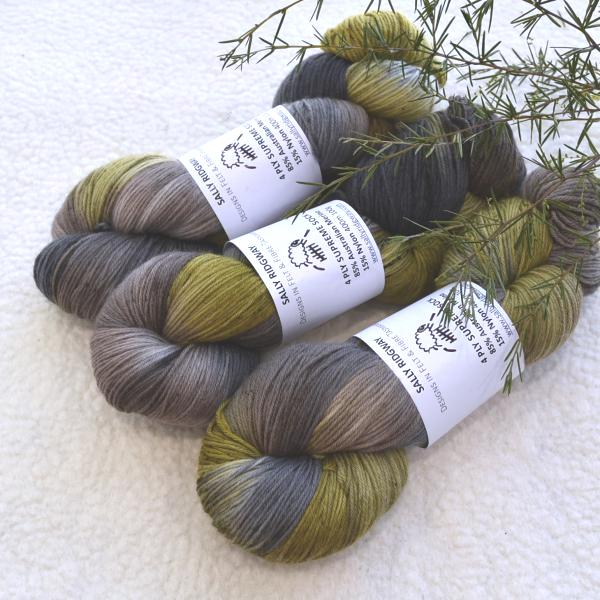 Supreme Sock Yarn 4 Ply Australian Merino Wool in Light Forest 13026-Sock Yarn-2-Sally Ridgway Designs in Felt & Fibre