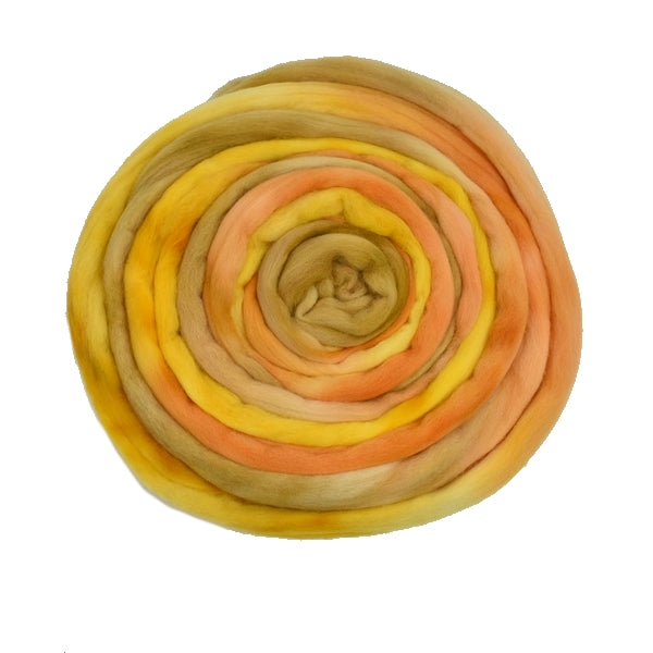 Tasmanian Merino Wool Combed Top (Roving) Butterscotch-Merino wool tops-2-100 grams-Sally Ridgway Designs in Felt & Fibre