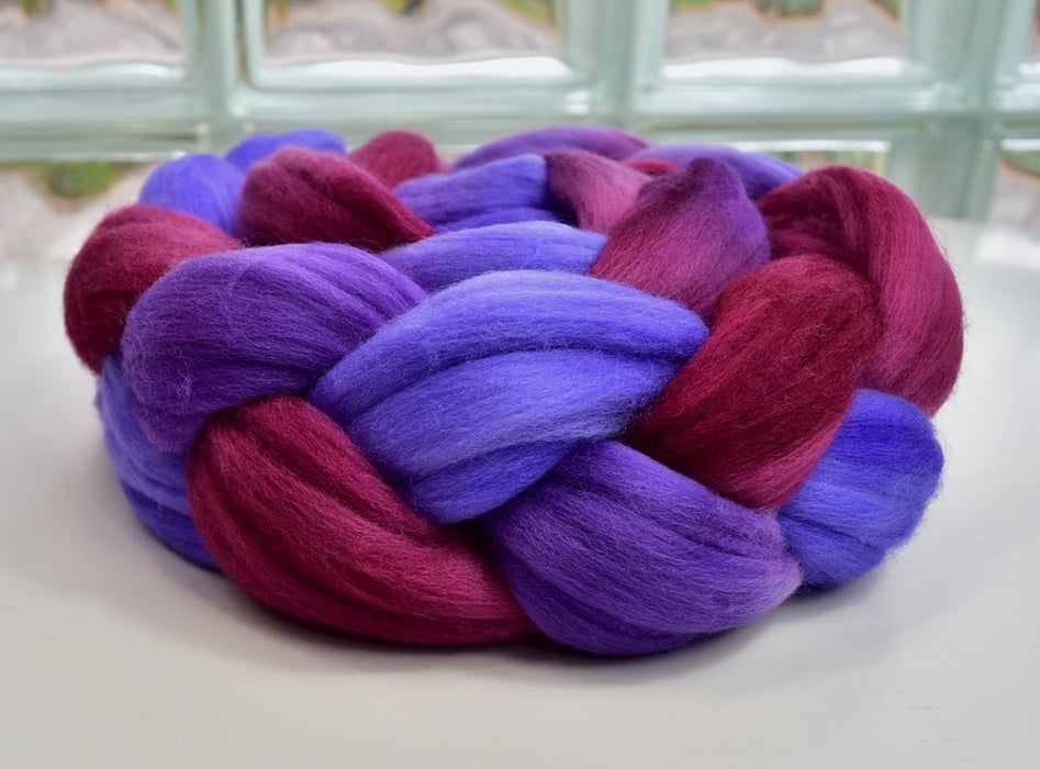 Tasmanian Merino Wool Combed Top (Roving) Muted Plum 13367-Merino wool tops-2-100 grams-Sally Ridgway Designs in Felt & Fibre