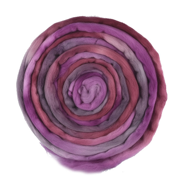 Tasmanian Merino Wool Combed Top in Barossa Pink-Merino Wool Tops-2-100 grams-Sally Ridgway Designs in Felt & Fibre