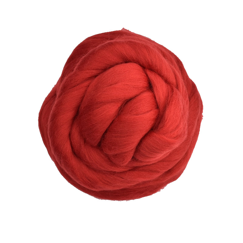 DHG Merino Wool Combed Top - Roving - Passion Red| DHG Wool Tops | Sally Ridgway | Shop Wool, Felt and Fibre Online