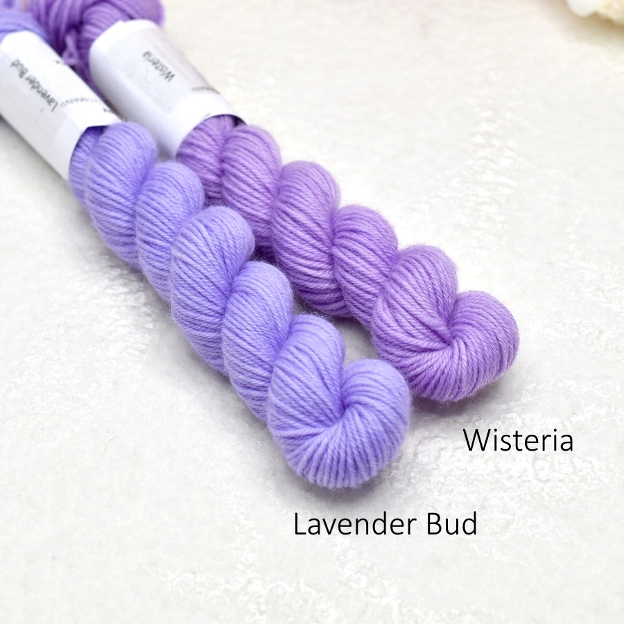 Mini Skeins 4 Ply Supreme Sock Yarn Wisteria-4 Ply Mini Skein-3-Sally Ridgway Designs in Felt & Fibre