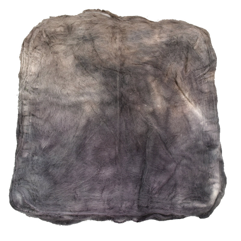 Mulberry Silk Hankies Hand Dyed Chocolate Grey-Silk Hankies-3-10 grams-Sally Ridgway Designs in Felt & Fibre