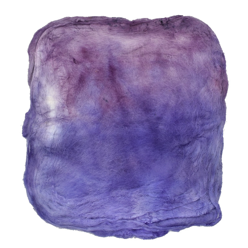 Mulberry Silk Hankies Hand Dyed Crushed Aubergine-Silk Hankies-3-10 grams-Sally Ridgway Designs in Felt & Fibre