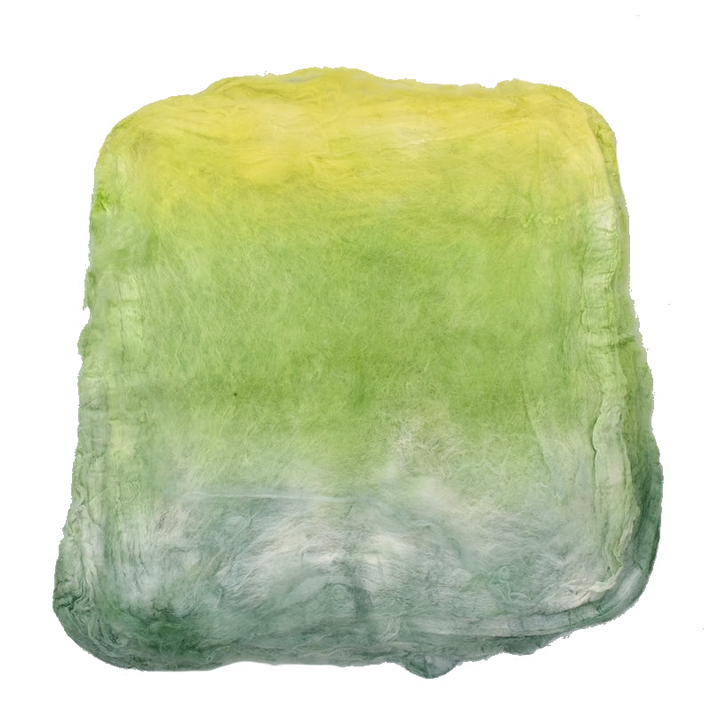 Mulberry Silk Hankies Hand Dyed Lemon Essence-Silk Hankies-2-10 grams-Sally Ridgway Designs in Felt & Fibre