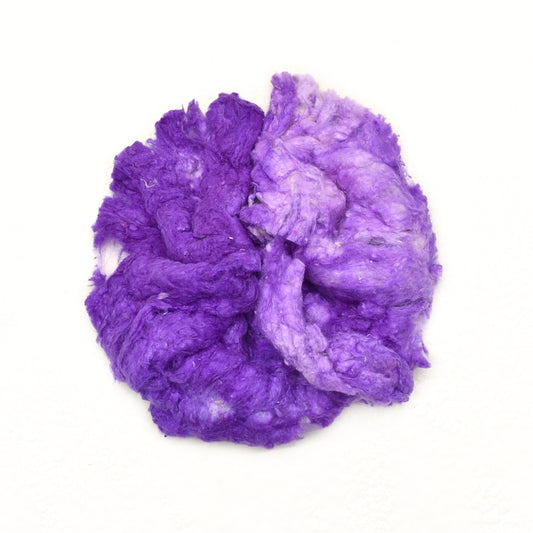 Mulberry Silk Noil Fibre Hand Dyed Purple| Silk Noil | Sally Ridgway | Shop Wool, Felt and Fibre Online