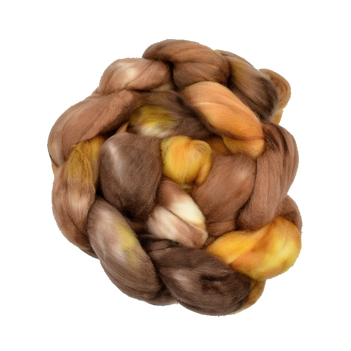 Superwash Tasmanian Merino Wool Top Caramel 13006-Superwash Merino Wool Tops-2-100 Grams-Sally Ridgway Designs in Felt & Fibre