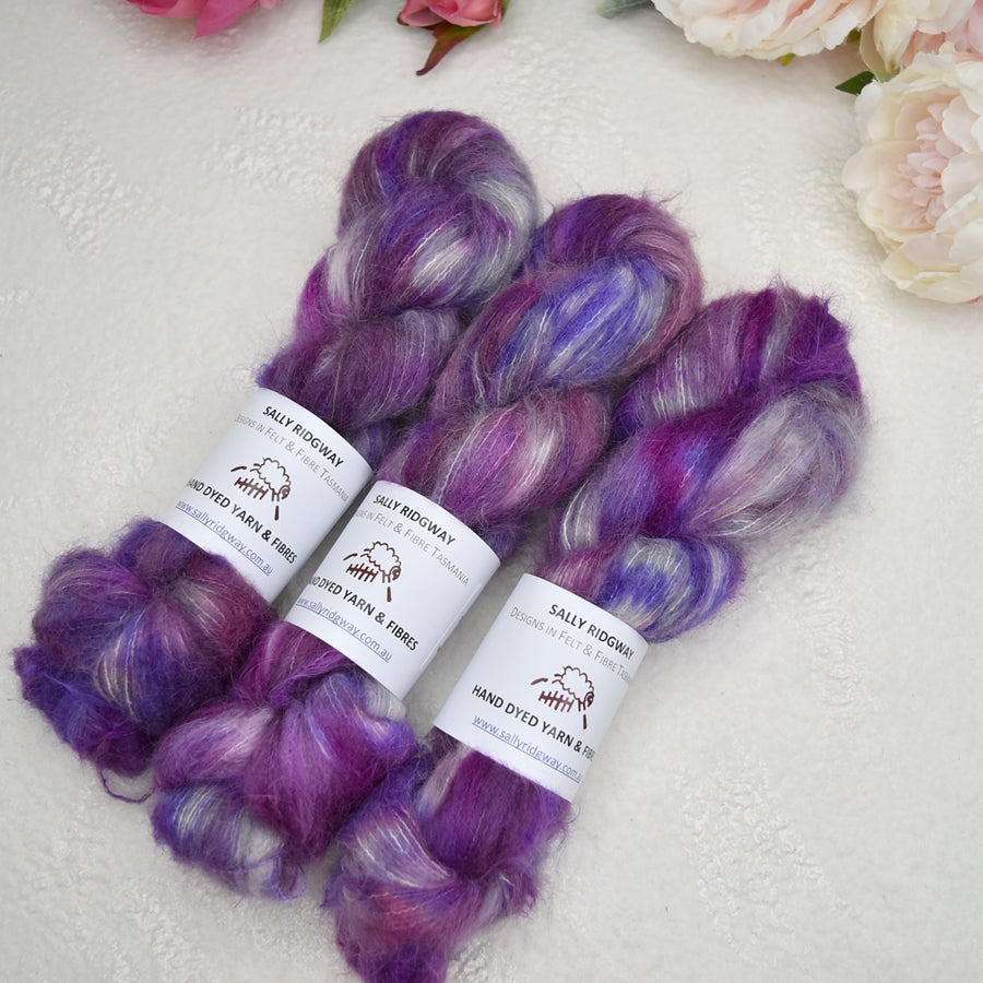 Suri Alpaca Silk Lace Hand Dyed Tempest-Suri Silk Lace-3-Sally Ridgway Designs in Felt & Fibre