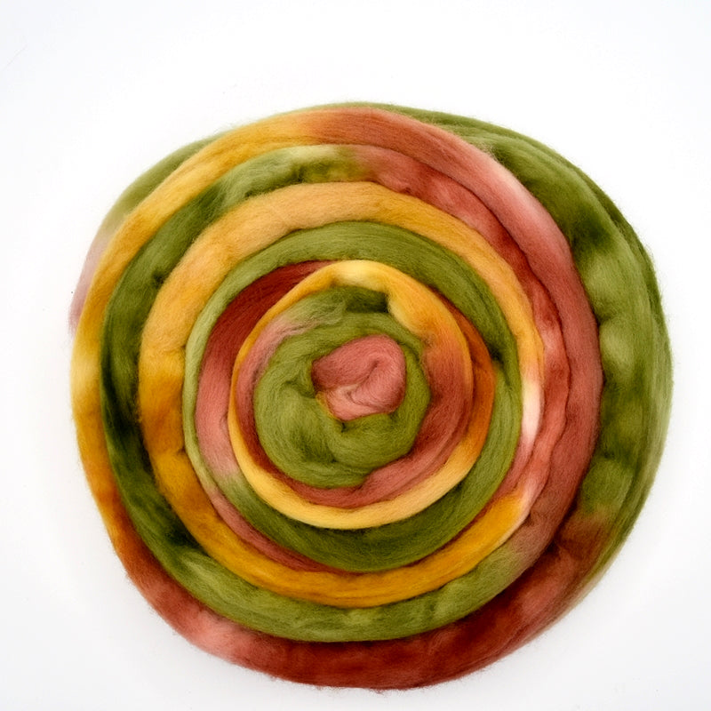 Tasmanian Merino Wool Combed Top Autumn Garden| Merino wool tops | Sally Ridgway | Shop Wool, Felt and Fibre Online