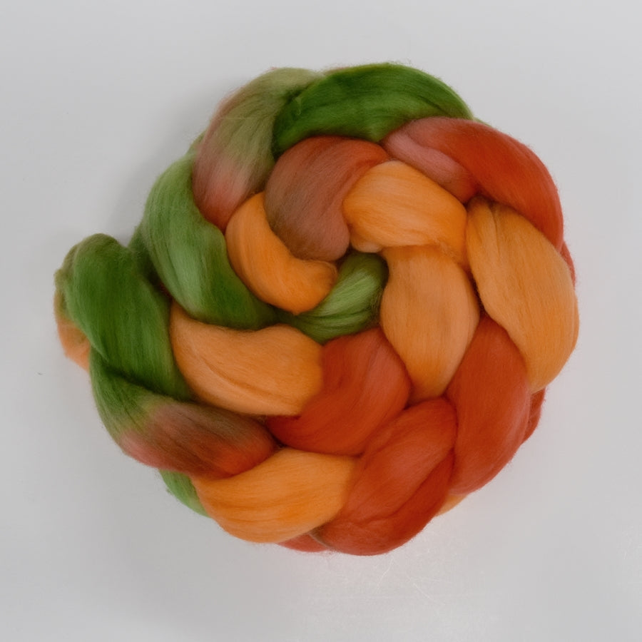 Tasmanian Merino Wool Combed Top (Roving) Orange Sunset 13418-Merino wool tops-2-100 grams-Sally Ridgway Designs in Felt & Fibre