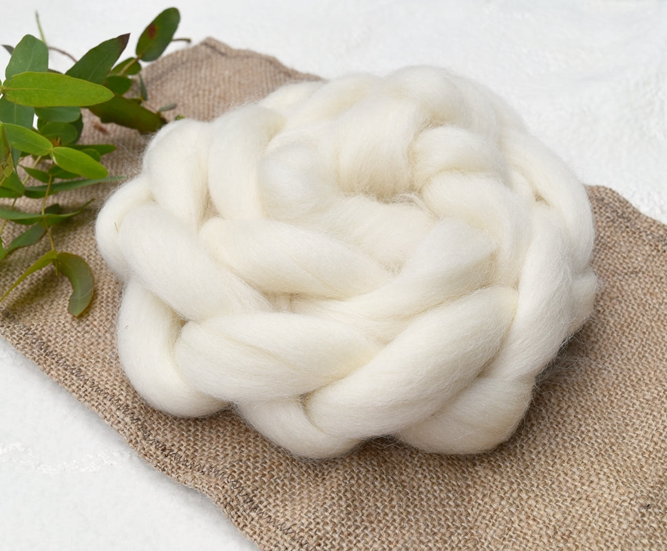Australian Border Leicester Combed Wool Top Shop Wool Roving Spinning