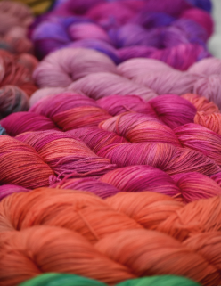 hand dyed sock knitting yarns by sally ridgway