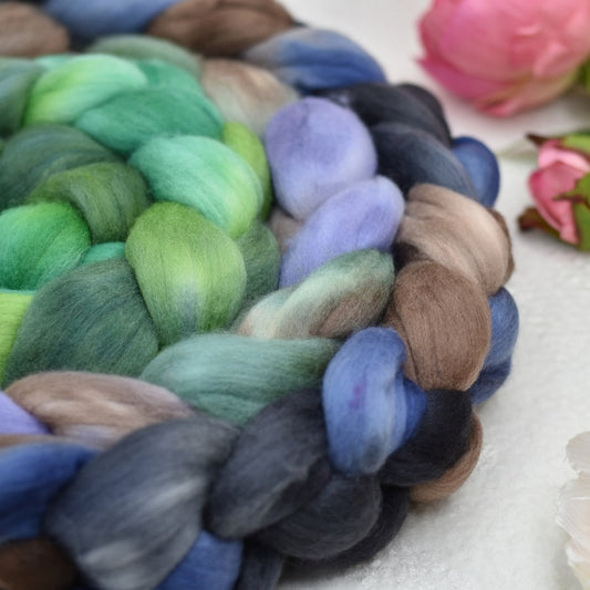 hand dyed merino wool top roving for felting and spinning by sally ridgway designs