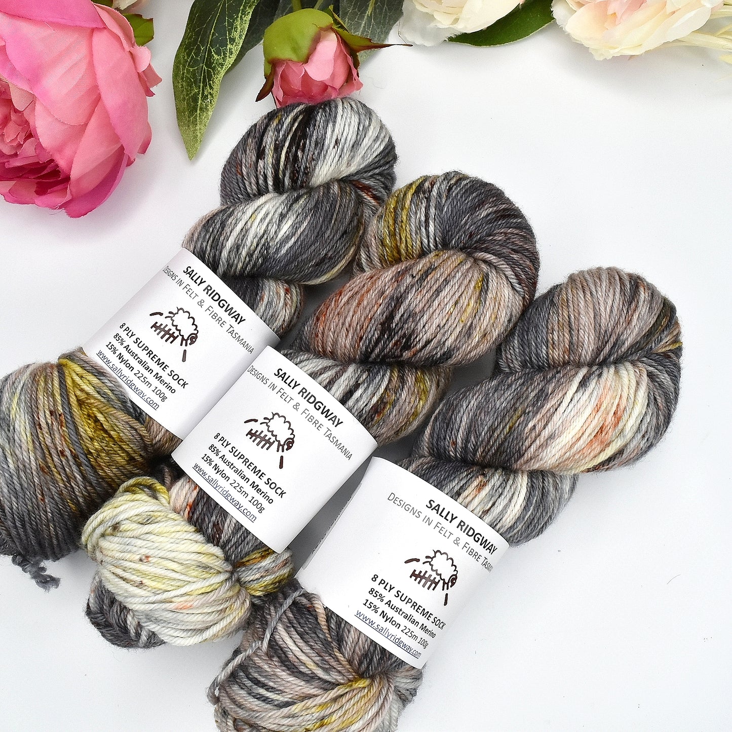 8 ply Supreme Sock in Boulder Grey| 8 Ply Supreme Sock | Sally Ridgway | Shop Wool, Felt and Fibre Online