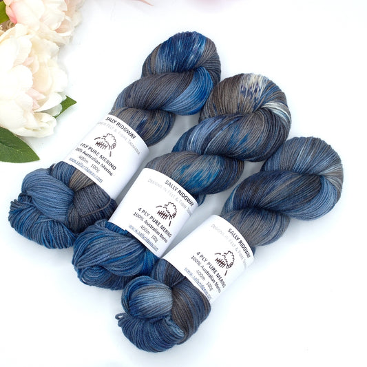 4 Ply Pure Australian Merino Wool Yarn Storm Chaser| 4 Ply Pure Merino Yarn | Sally Ridgway | Shop Wool, Felt and Fibre Online