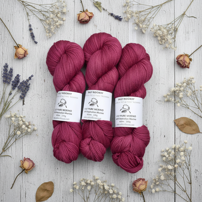 4 Ply Pure Australian Merino Wool Yarn Wood Rose| 4 Ply Pure Merino Yarn | Sally Ridgway | Shop Wool, Felt and Fibre Online