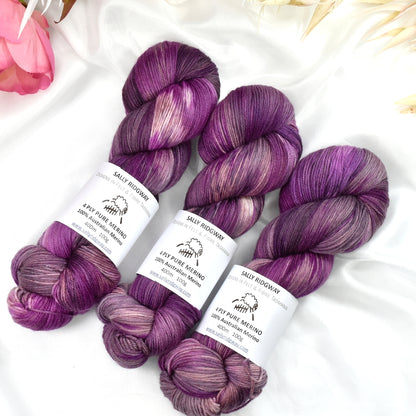 4 Ply Pure Australian Merino Wool Yarn Spiced Plum| 4 Ply Pure Merino Yarn | Sally Ridgway | Shop Wool, Felt and Fibre Online
