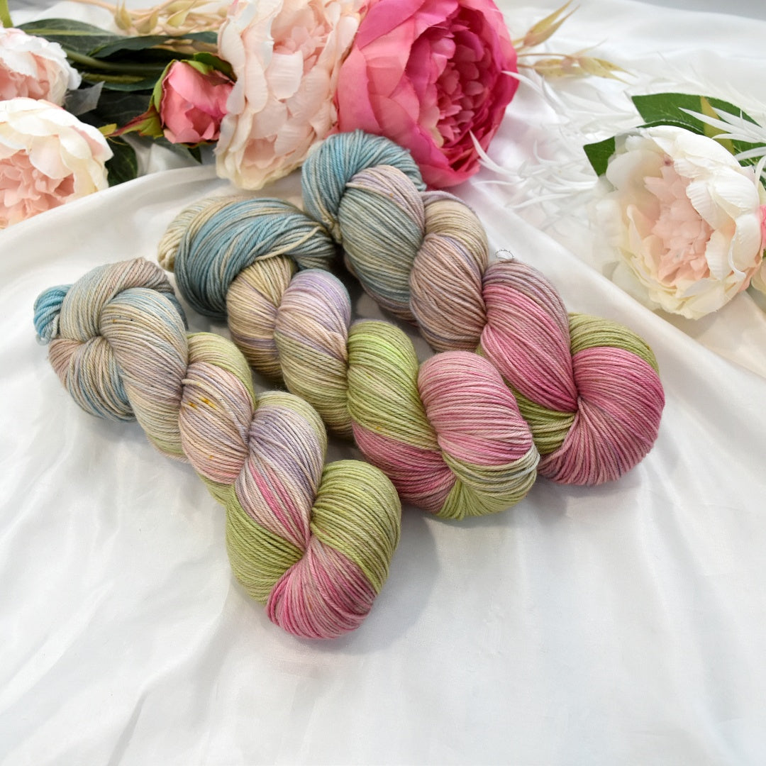 4 Ply Supreme Sock Beige Rainbow| Sock Yarn | Sally Ridgway | Shop Wool, Felt and Fibre Online