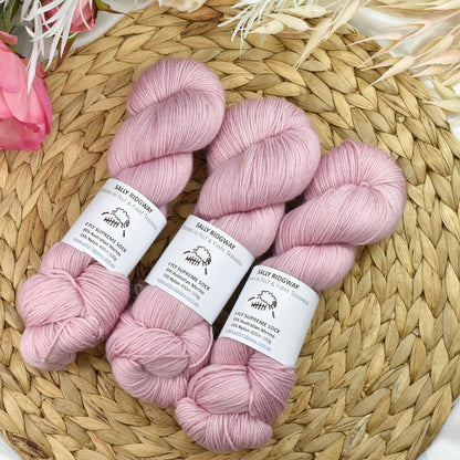 Blush 4 ply Supreme Sock Knitting Yarn Hand Dyed| Sock Yarn | Sally Ridgway | Shop Wool, Felt and Fibre Online