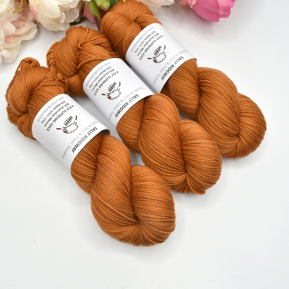 Orange Hand Dyed 4 ply Sock Knitting Yarn | Buy knitting and Crochet ...