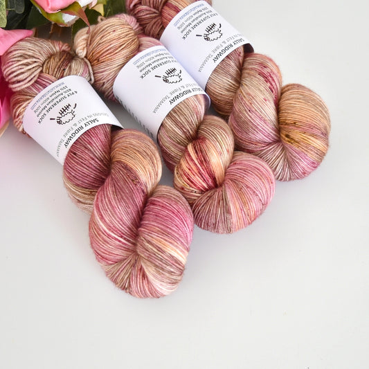 4 ply Supreme Sock Knitting Yarn Hand Dyed Cinnamon Sprinkles| Sock Yarn | Sally Ridgway | Shop Wool, Felt and Fibre Online
