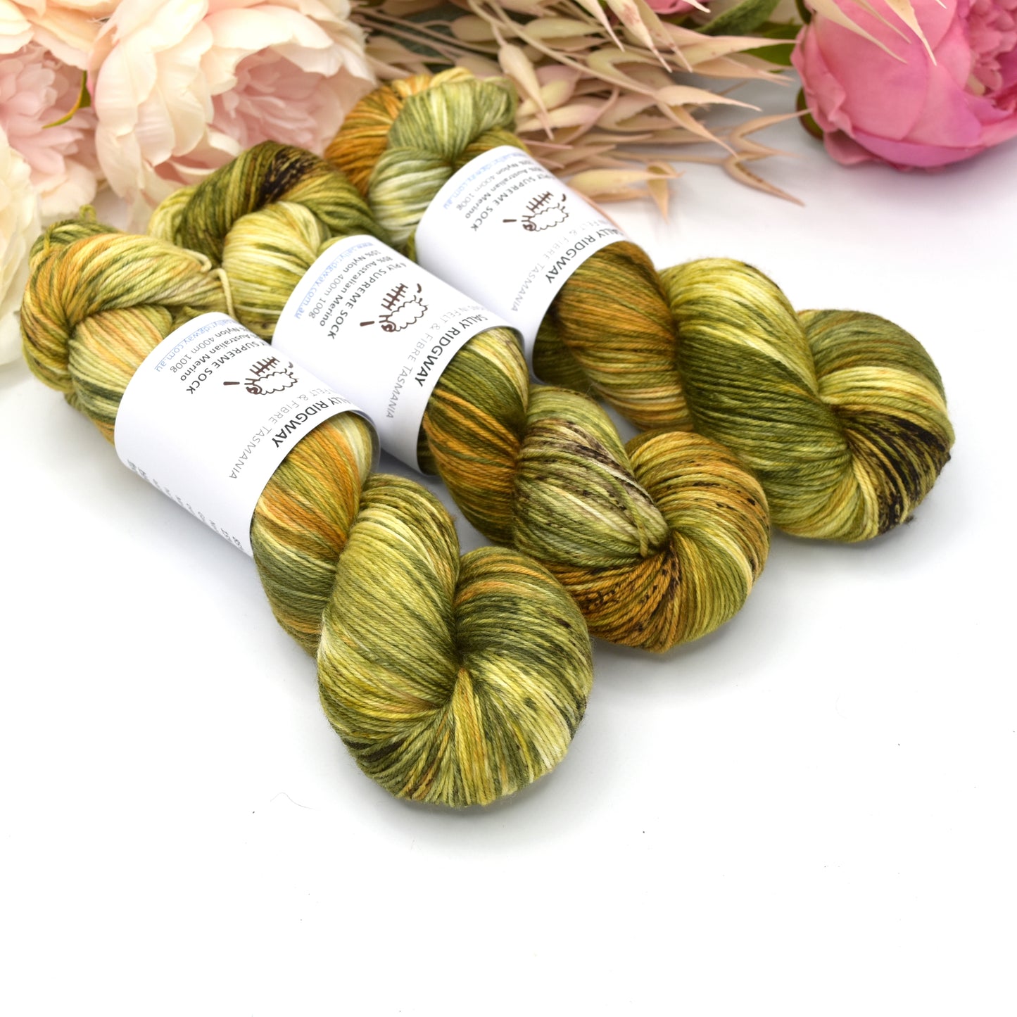 4 ply Supreme Sock Knitting Yarn Hand Dyed Oak Moss| Sock Yarn | Sally Ridgway | Shop Wool, Felt and Fibre Online