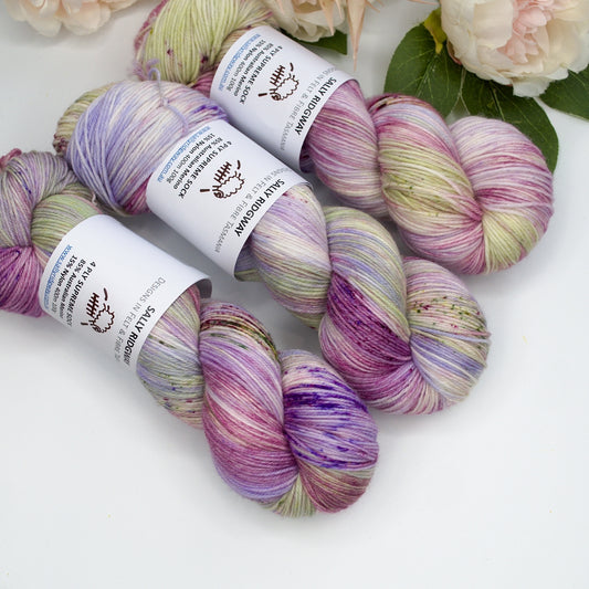 4 ply Supreme Sock Knitting Yarn Hand Dyed Pansy| Sock Yarn | Sally Ridgway | Shop Wool, Felt and Fibre Online