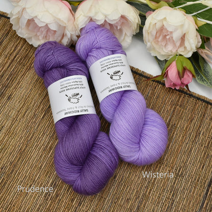 4 ply Supreme Sock Knitting Yarn Hand Dyed Wisteria| Sock Yarn | Sally Ridgway | Shop Wool, Felt and Fibre Online