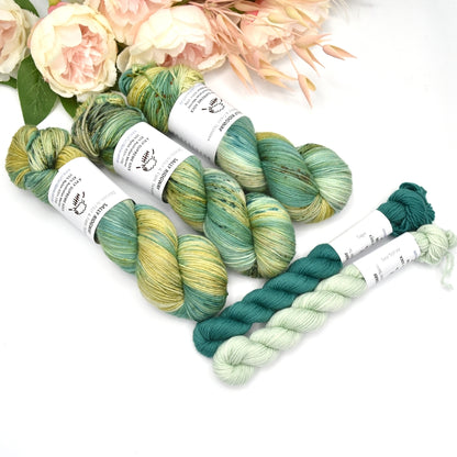 4 ply Supreme Sock Knitting Yarn Hand Dyed Sea Grass| Sock Yarn | Sally Ridgway | Shop Wool, Felt and Fibre Online