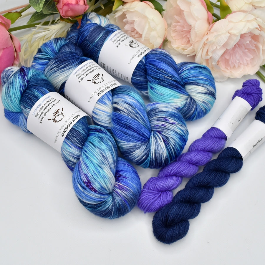 4 ply Supreme Sock Yarn Hand Dyed Galaxy| Sock Yarn | Sally Ridgway | Shop Wool, Felt and Fibre Online