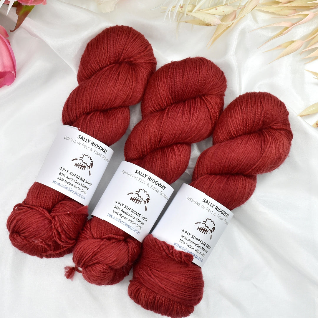 Red 4 Ply Supreme Sock Yarn Hand Dyed Buy Sock Yarn Online Sally red-4-ply-supreme-sock-yarn-hand-dyed-buy-sock-yarn-online-sally