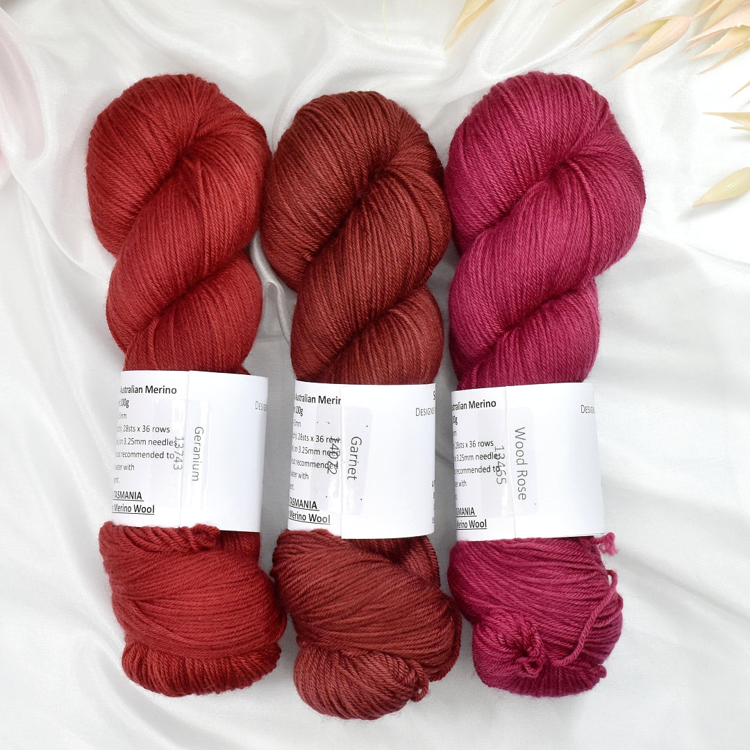 Wood Rose 4 ply Supreme Sock Yarn Hand Dyed| Sock Yarn | Sally Ridgway | Shop Wool, Felt and Fibre Online