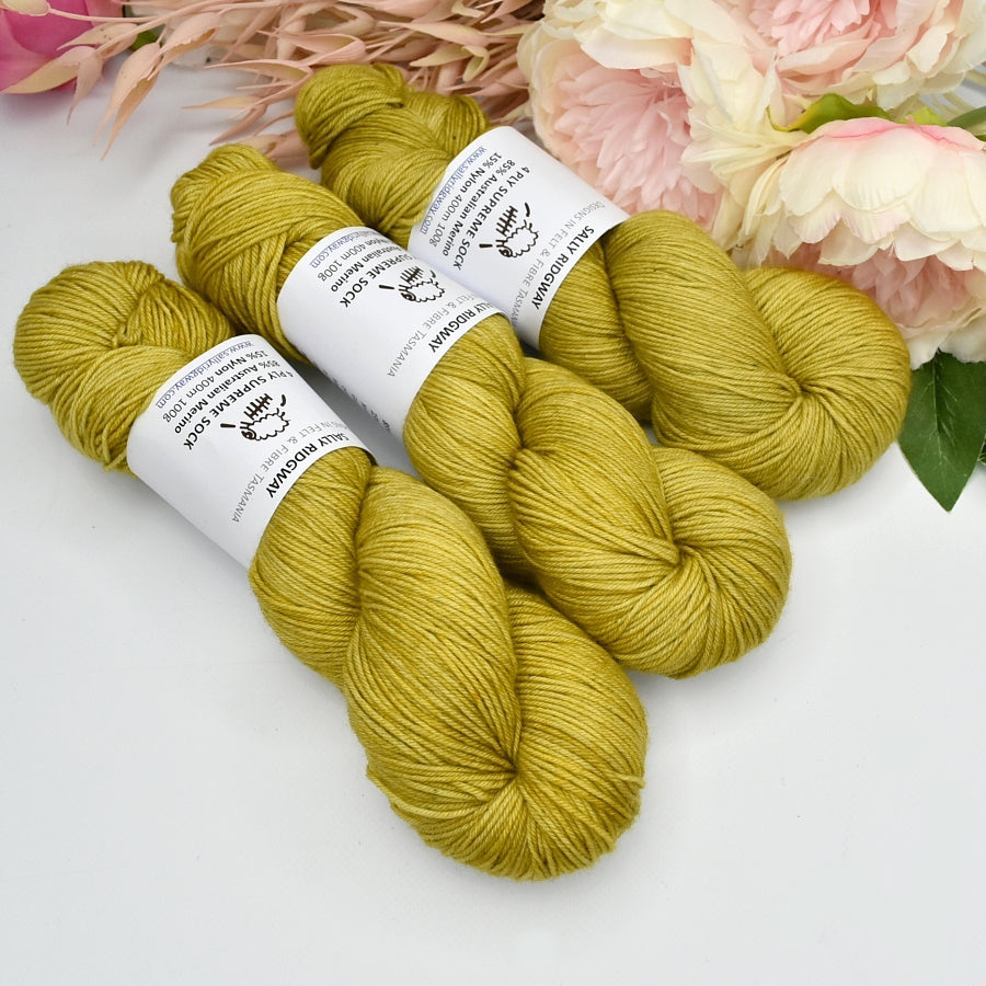 4 ply Supreme Sock Yarn Hand Dyed Spiced Ginger| Sock Yarn | Sally Ridgway | Shop Wool, Felt and Fibre Online