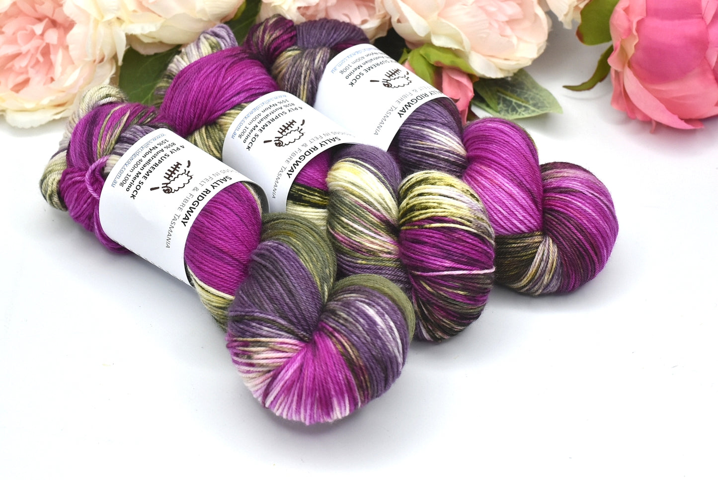 4 ply Supreme Sock Yarn Hand Dyed Vintage Rose 13202| Sock Yarn | Sally Ridgway | Shop Wool, Felt and Fibre Online