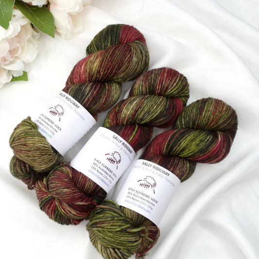 8 ply Supreme Sock in Chestnut| 8 Ply Supreme Sock | Sally Ridgway | Shop Wool, Felt and Fibre Online