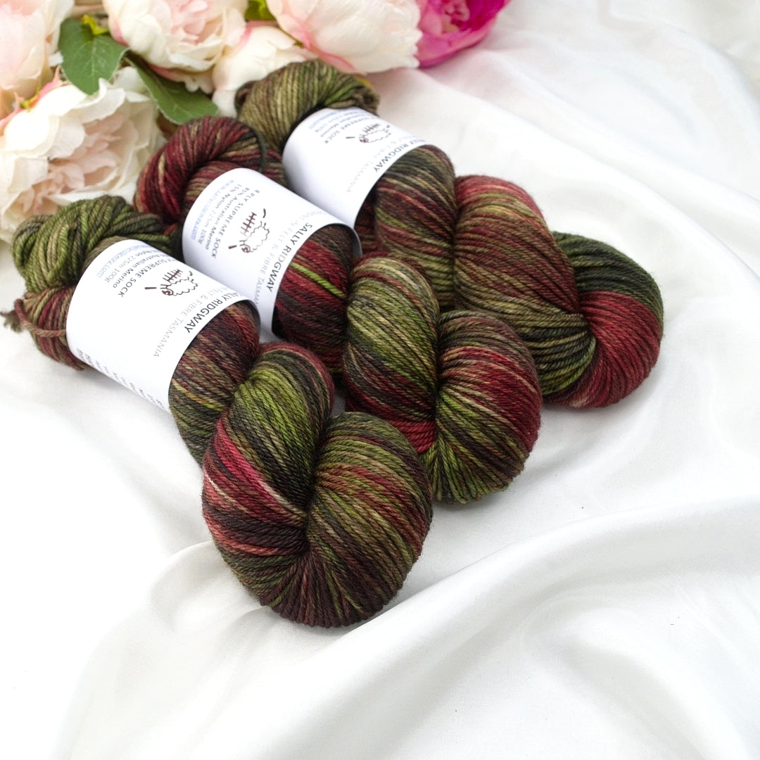 8 ply Supreme Sock in Chestnut| 8 Ply Supreme Sock | Sally Ridgway | Shop Wool, Felt and Fibre Online