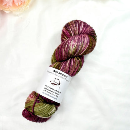 8 ply Supreme Sock in Rose Garden-8 Ply Supreme Sock-1-Sally Ridgway Designs in Felt &amp; Fibre