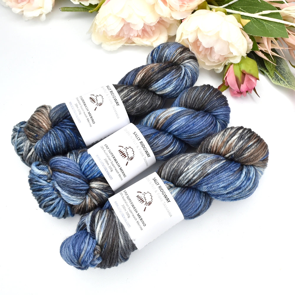 8 ply Supreme Sock in Storm Chaser| 8 Ply Supreme Sock | Sally Ridgway | Shop Wool, Felt and Fibre Online