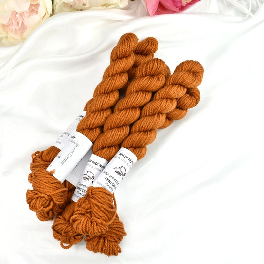 8 Ply Supreme Sock Mini Skein in Burnt Copper| 8 Ply Mini Skeins | Sally Ridgway | Shop Wool, Felt and Fibre Online