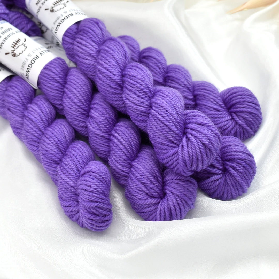 8 Ply Supreme Sock Mini Skein in Wild Iris| 8 Ply Mini Skeins | Sally Ridgway | Shop Wool, Felt and Fibre Online