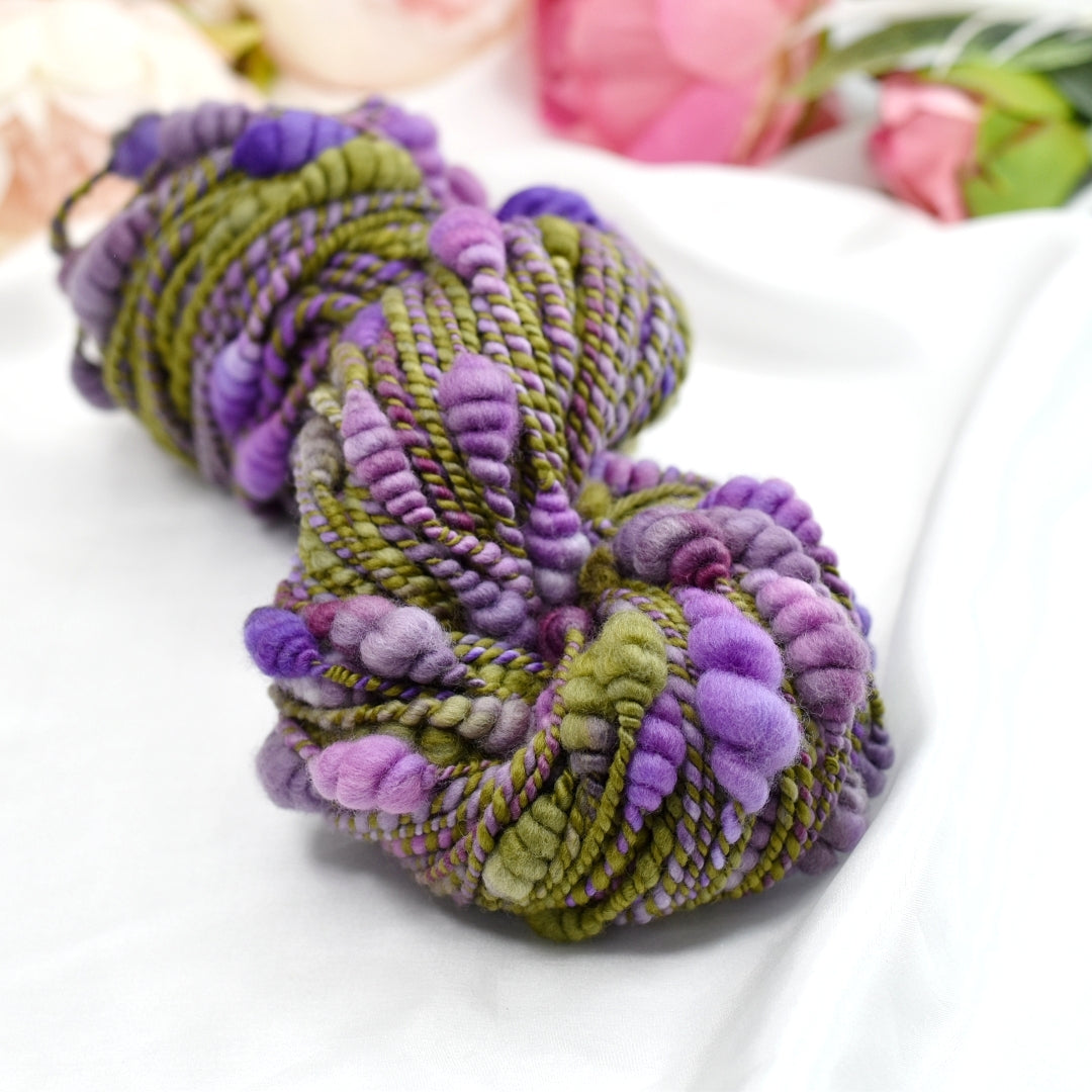 Beehive Art Yarn Hand Spun in Clematis| Hand Spun Yarn | Sally Ridgway | Shop Wool, Felt and Fibre Online