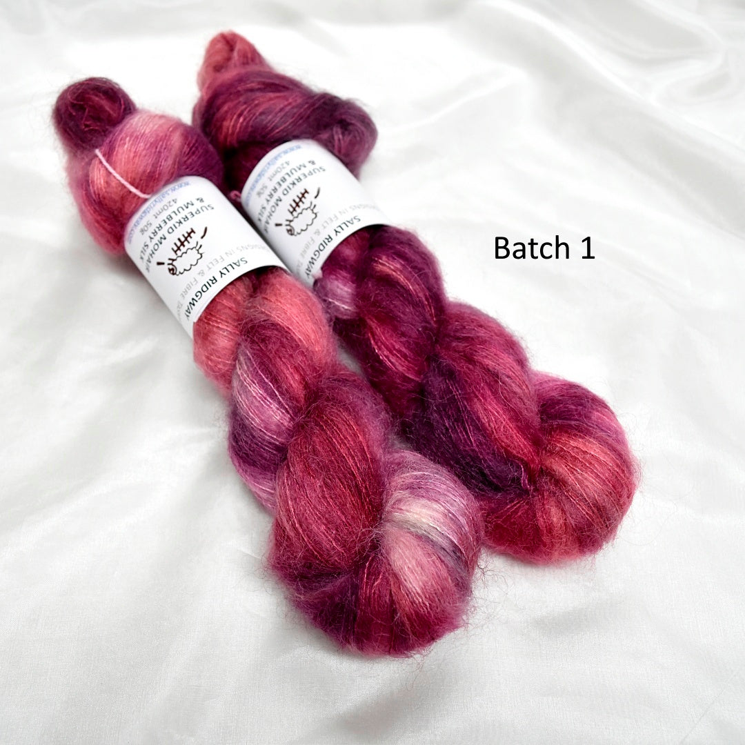 Superkid Mohair & Silk Hand Dyed Blackberry| Mohair Silk | Sally Ridgway | Shop Wool, Felt and Fibre Online