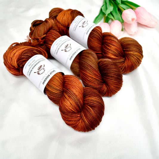 Copper Canyon on 8 Ply Superwash 100% Merino Yarn| 8 Ply Superwash Merino Yarn | Sally Ridgway | Shop Wool, Felt and Fibre Online