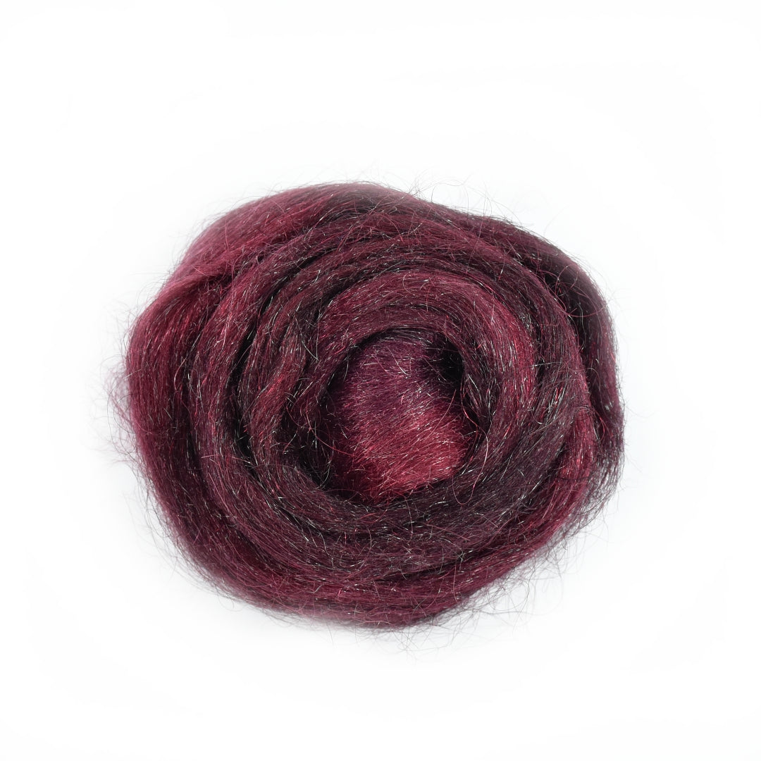 Firestar Fibre Trilobal Nylon Hand Dyed Black Chilli| Firestar Fibre | Sally Ridgway | Shop Wool, Felt and Fibre Online