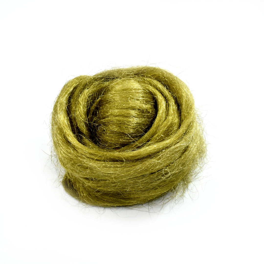 Firestar Fibre Trilobal Nylon Hand Dyed Olive Grove-Firestar Fibre-2-20 grams-Sally Ridgway Designs in Felt &amp; Fibre