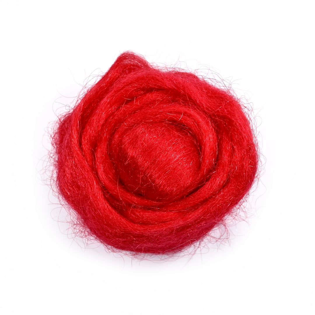 Firestar Fibre Trilobal Nylon Hand Dyed Red Energy| Firestar Fibre | Sally Ridgway | Shop Wool, Felt and Fibre Online