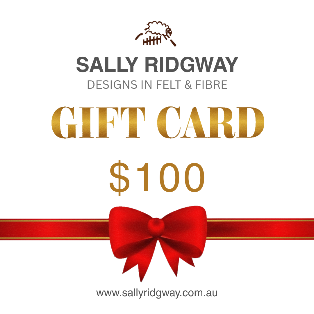 Yarn and Fibre Stash Building Gift Card $100| Gift Card | Sally Ridgway | Shop Wool, Felt and Fibre Online