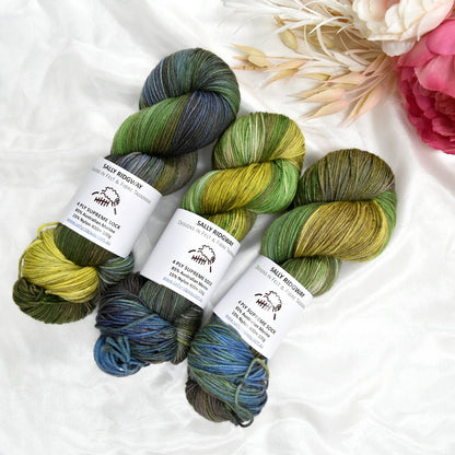 4 ply Supreme Sock Yarn Hand Dyed Thicket 13380| Sock Yarn | Sally Ridgway | Shop Wool, Felt and Fibre Online