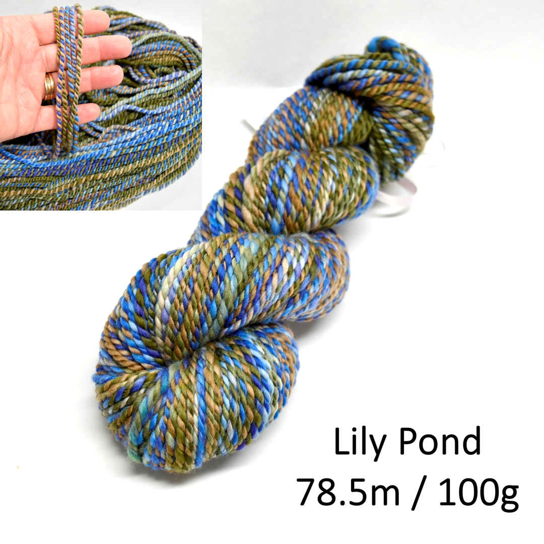 Hand Spun Tasmanian Merino Wool Chunky Yarn - Mixed Colours| Hand Spun Yarn | Sally Ridgway | Shop Wool, Felt and Fibre Online
